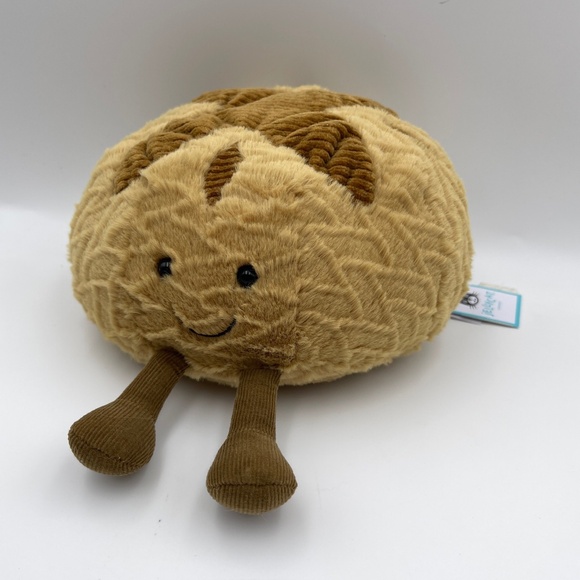 BNWT RARE Jellycat AMUSEABLES SOURDOUGH Bread Soft Plush Toy Food brown cute - Picture 1 of 7